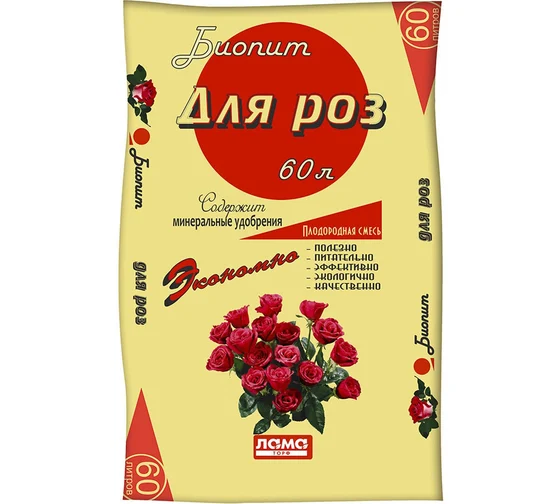 Плодородная смесь Биопит "Для роз" 60л