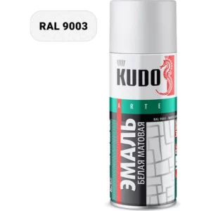 Эмаль KUDO универсальная матовая RAL 9003 белая 0.52 л KU-1101