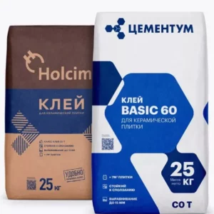 Клей для керамической плитки Цементум 25 кг BASIC 60