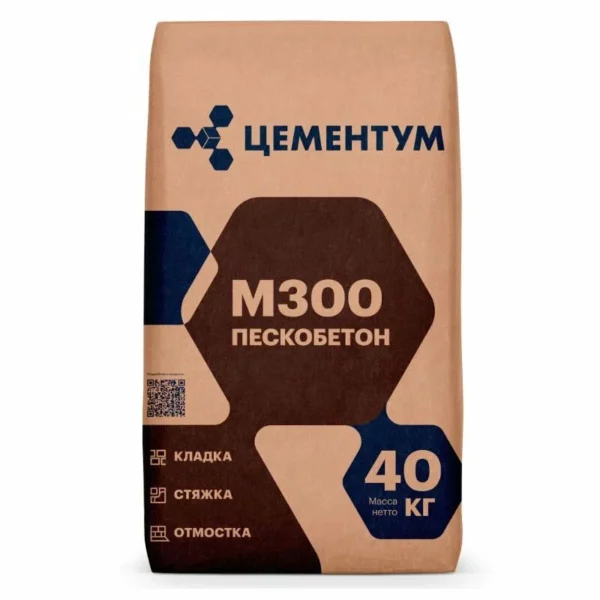 Пескобетон "ЦЕМЕНТУМ М300" 40 кг